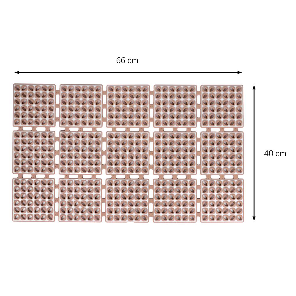 แผ่นกันลื่น HOME LIVING STYLE WAFFLE 40X66 ซม. สีกากี