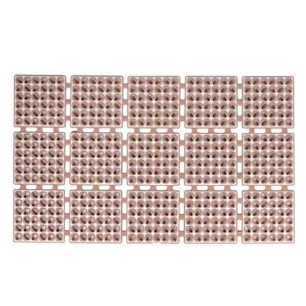 แผ่นกันลื่น HOME LIVING STYLE WAFFLE 40X66 ซม. สีกากี_0