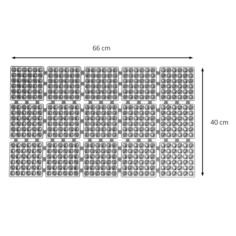 แผ่นกันลื่น HOME LIVING STYLE WAFFLE 40X66 ซม. สีเทา