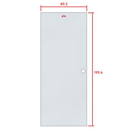 ประตูภายนอกเหล็ก เจาะลูกบิด PROFESSIONAL DOOR D2G 89.2x199.4 ซม. สีเทา_4