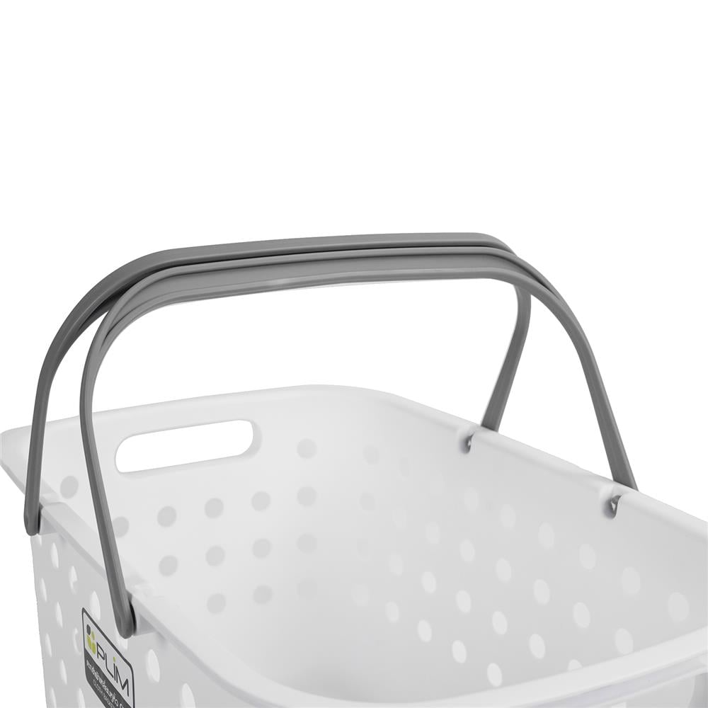 ตะกร้าผ้าเหลี่ยมหูหิ้ว PLIM OLEN SIZE S สีขาว