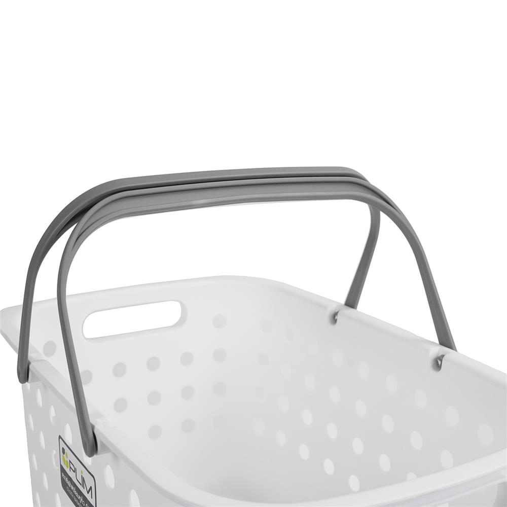 ตะกร้าผ้าเหลี่ยมหูหิ้ว PLIM OLEN SIZE S สีขาว