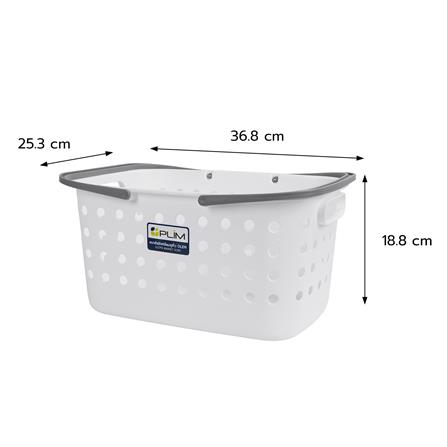 ตะกร้าผ้าเหลี่ยมหูหิ้ว PLIM OLEN SIZE S สีขาว_6