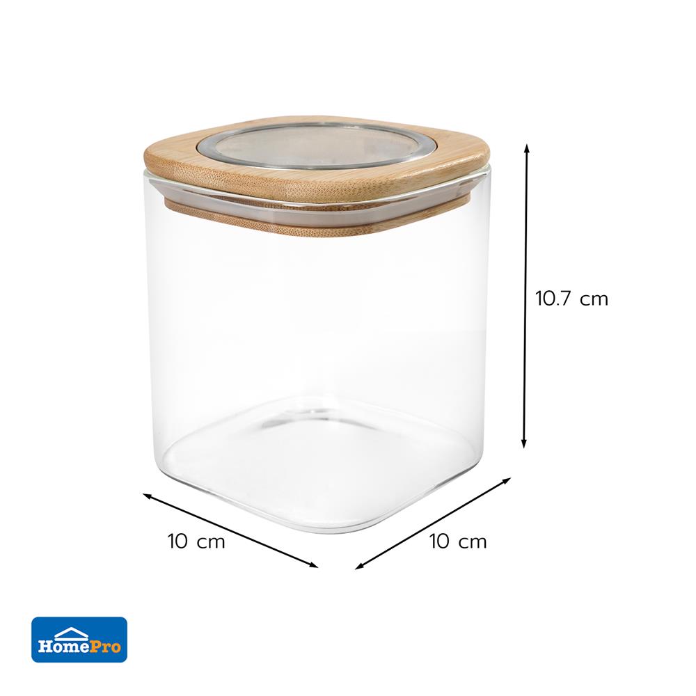 ขวดโหลแก้วโบโรซิลิเกต ฝาดึง 660 มล. KECH CLAIRE