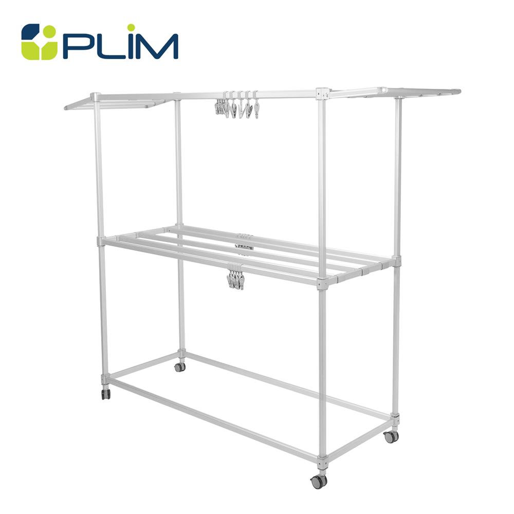 ราวตากผ้าอะลูมิเนียม มีปีกพับได้ 9 เส้น PLIM ALUFLEX 1.5 เมตร