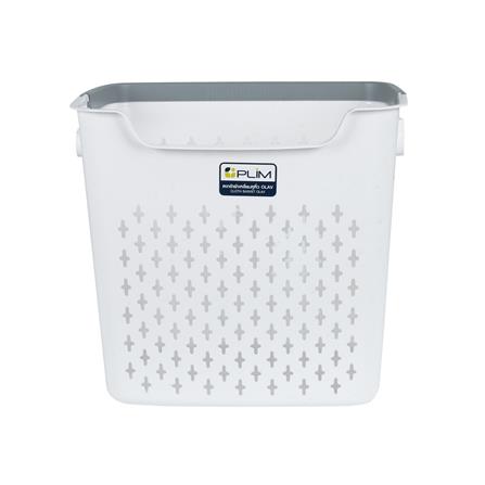 ตะกร้าผ้าเหลี่ยมสูงหูหิ้ว PLIM OLAV SIZE M สีขาว_1