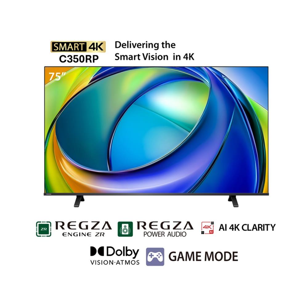 ทีวีแอลอีดี 75 นิ้ว TOSHIBA (4K, LED, VIDAA) 75C350RP