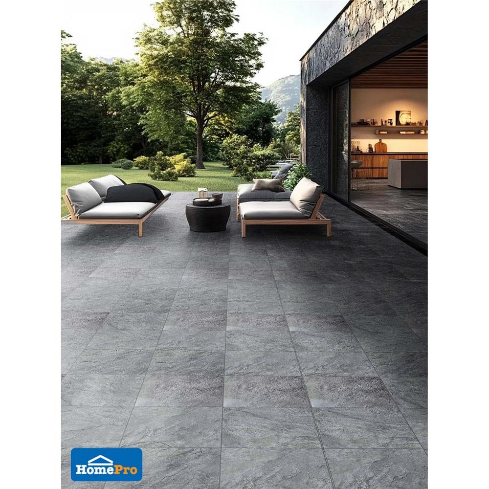 กระเบื้องพื้นพอร์ซเลน 16x16 นิ้ว COTTO เทรย์ เทา PM 0.96 ตร.ม.