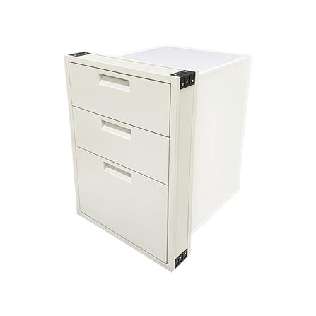 ตู้ลิ้นชัก 3 ชั้น พร้อมถาดใส่ช้อน CABIN HOLLYN 45.5x65.5 ซม. สีเบจ_1