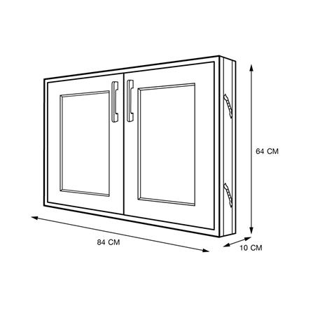 บานซิงค์คู่ ABS CABIN HOLLYN 84x64 ซม. สีเบจ_6