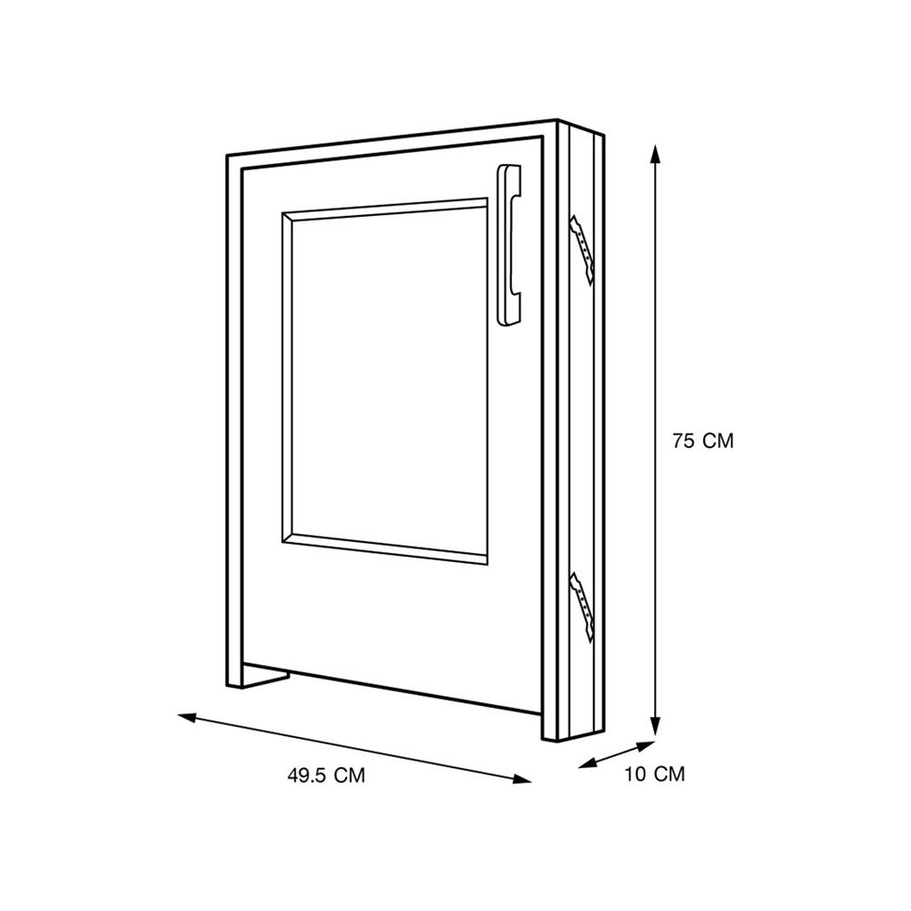 บานถังแก๊ส ABS CABIN HOLLYN 49.5x75 ซม. สีเบจ