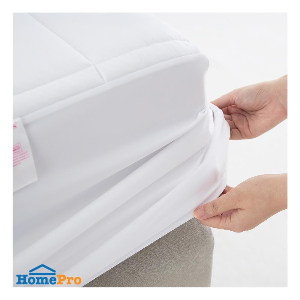 ผ้ารองกันเปื้อน TWIN SIZE LOTUS FULL FIT PERFECT SLEEP สีขาว