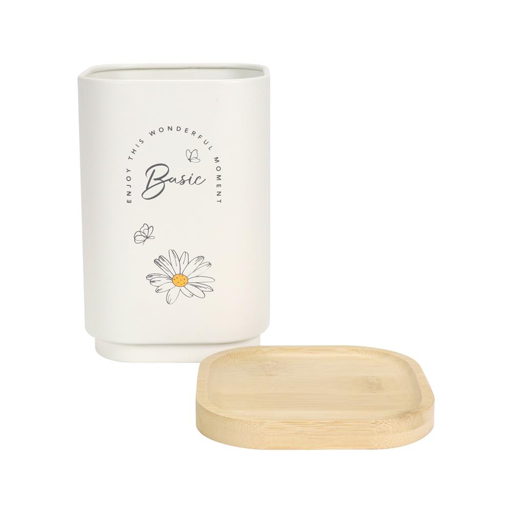 ขวดโหลเหลี่ยมฝาดึง 1.3 ลิตร KECH MOTHA สีครีม