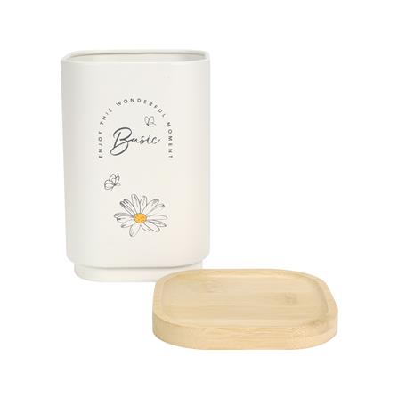 ขวดโหลเหลี่ยมฝาดึง 1.3 ลิตร KECH MOTHA สีครีม_2