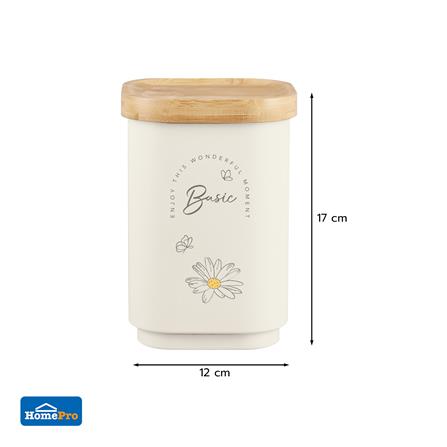 ขวดโหลเหลี่ยมฝาดึง 1.3 ลิตร KECH MOTHA สีครีม_3