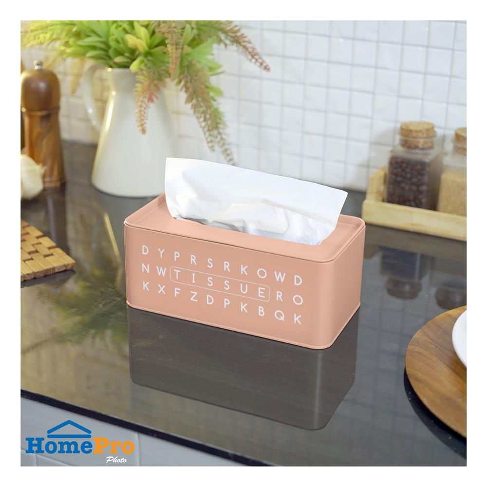 กล่องทิชชู่แผ่น KECH LETTER สีชมพู