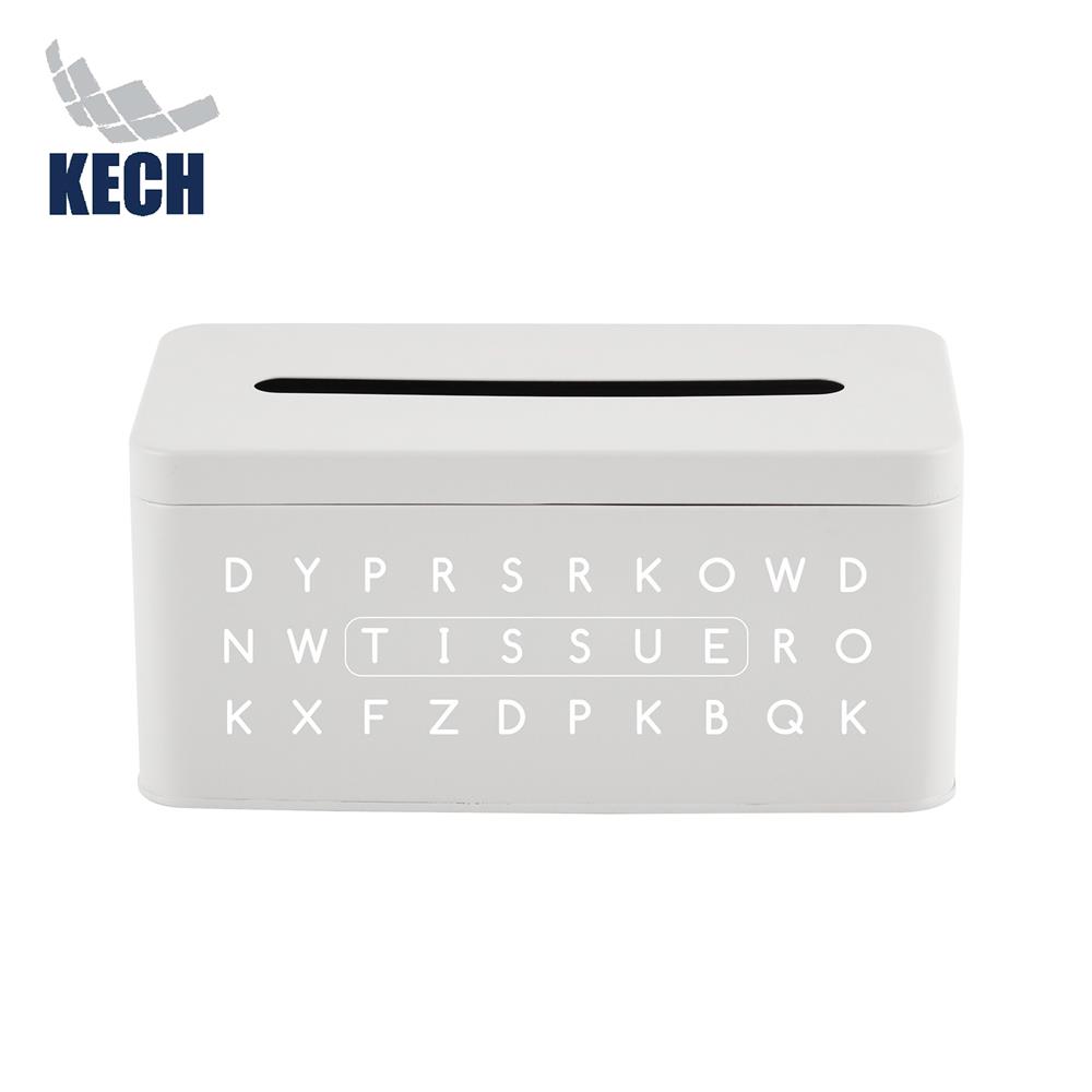 กล่องทิชชู่แผ่น KECH LETTER สีเทา