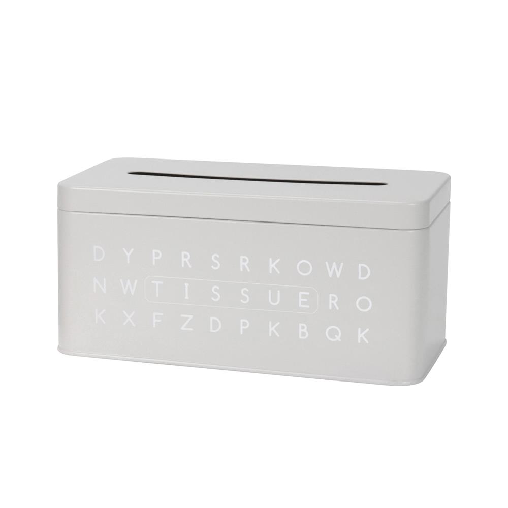กล่องทิชชู่แผ่น KECH LETTER สีเทา