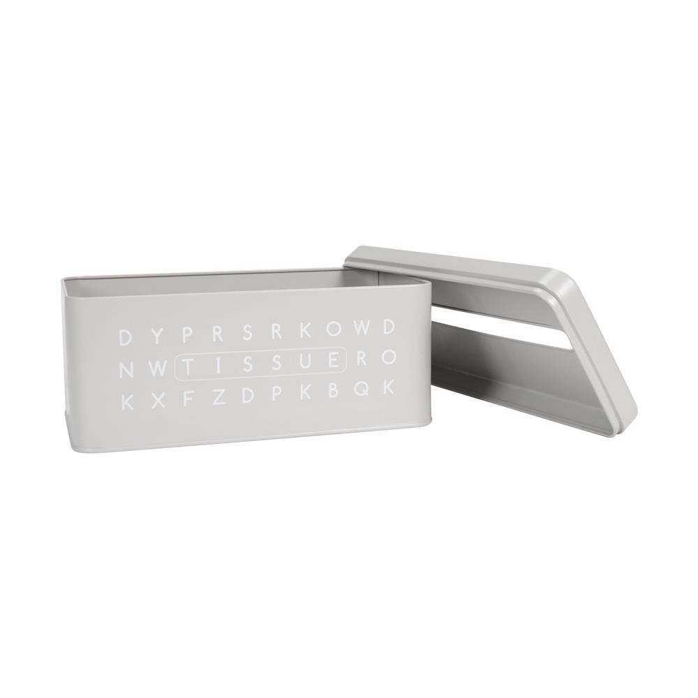 กล่องทิชชู่แผ่น KECH LETTER สีเทา