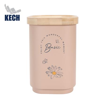 ขวดโหลเหลี่ยมฝาดึง 1.3 ลิตร KECH MOTHA สีชมพู_0