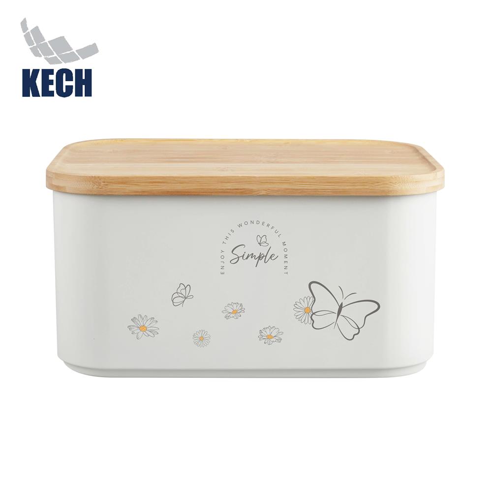 ขวดโหลเหลี่ยมฝาดึง 8.8 ลิตร KECH MOTHA สีครีม