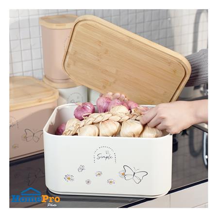 ขวดโหลเหลี่ยมฝาดึง 8.8 ลิตร KECH MOTHA สีครีม_3