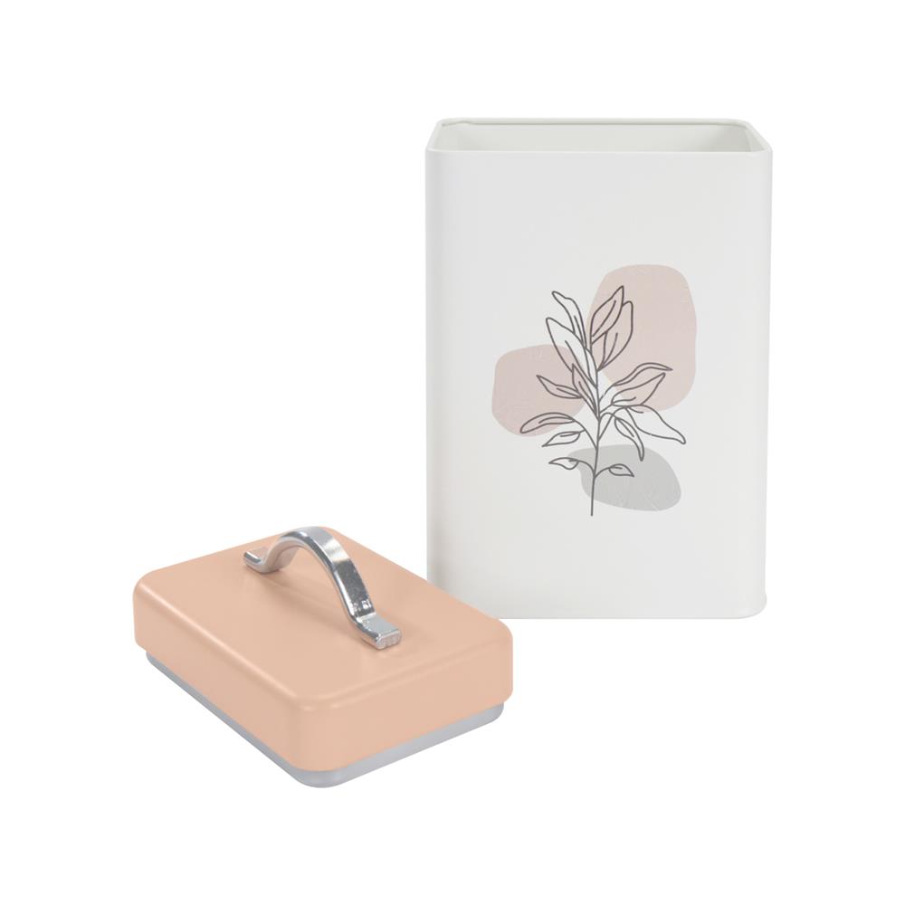 ขวดโหลเหลี่ยมฝาดึง 0.95 ลิตร KECH BUDY สีชมพู