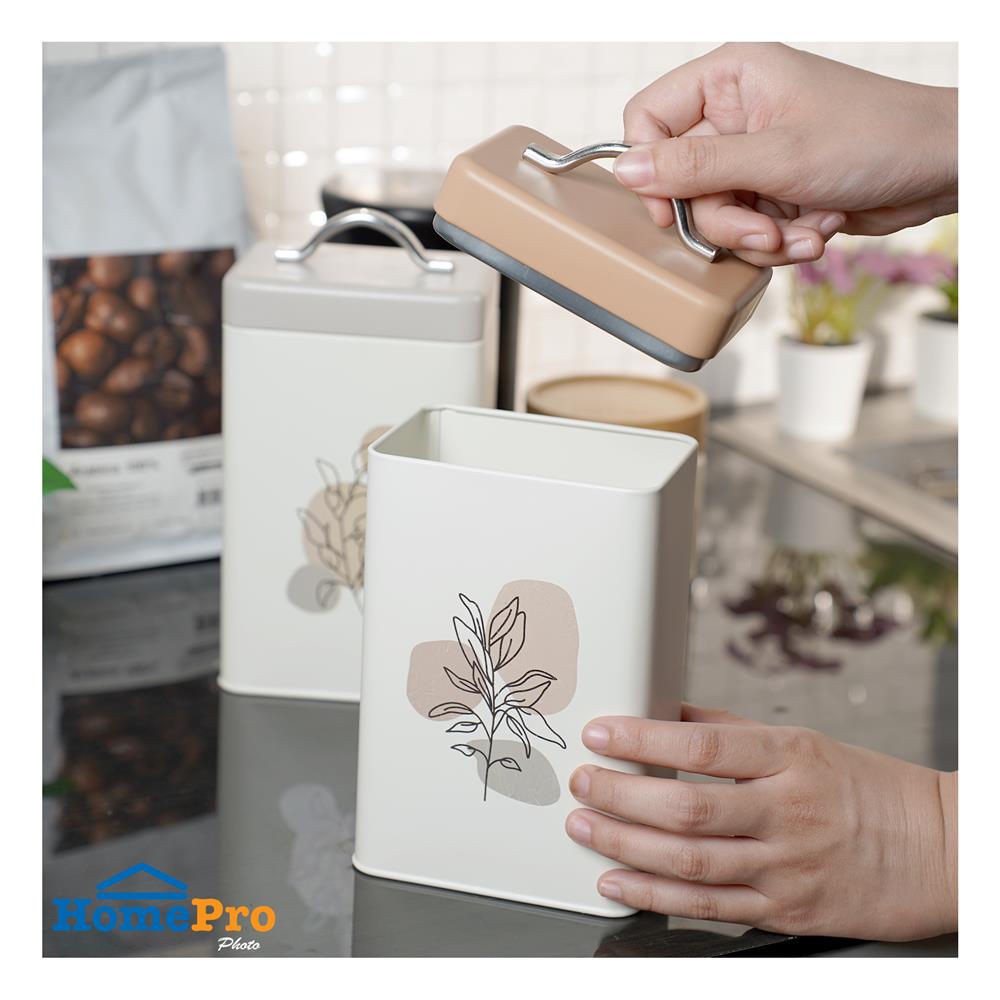 ขวดโหลเหลี่ยมฝาดึง 0.95 ลิตร KECH BUDY สีชมพู