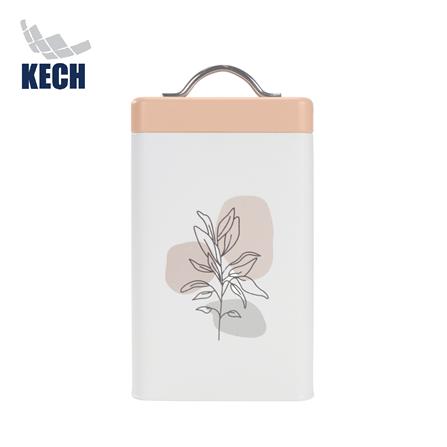 ขวดโหลเหลี่ยมฝาดึง 0.95 ลิตร KECH BUDY สีชมพู_0