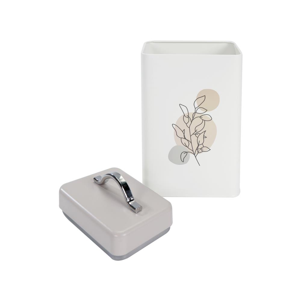 ขวดโหลเหลี่ยมฝาดึง 0.95 ลิตร KECH BUDY สีเทา