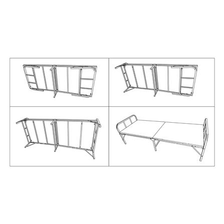 เตียงพับพร้อม TOPPER HOME LIVING STYLE EASY สี GREY_5