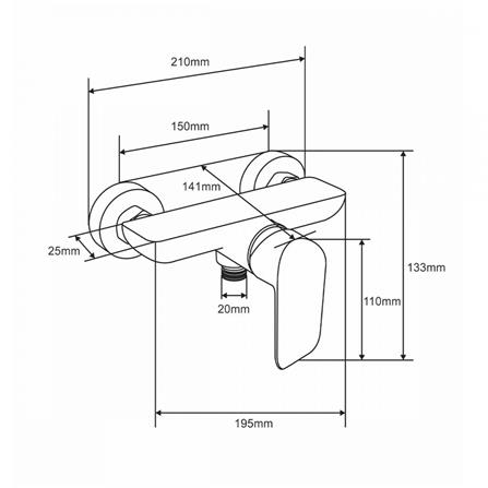 ก๊อกผสมยืนอาบ RASLAND RA A116-A4567_1