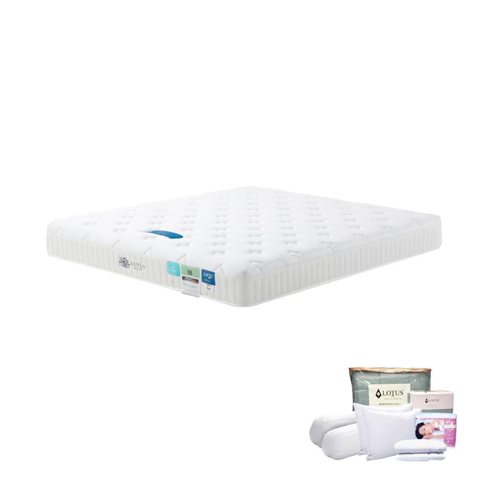 ที่นอน 6 ฟุต LOTUS ASCOTT ICETECH (พร้อมชุดเครื่องนอน 11 ชิ้น)