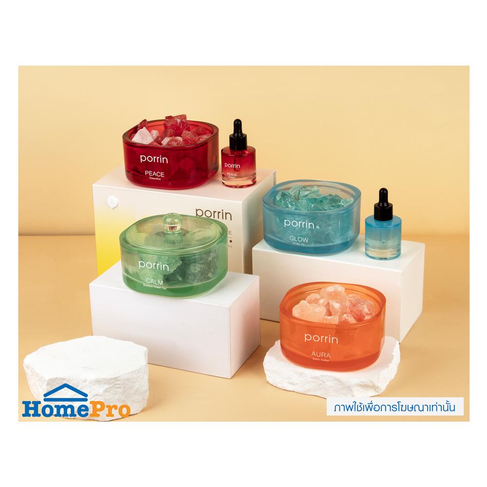 ชุดหินอโรม่าพร้อมน้ำหอม PORRIN AURA 500 กรัม + 30 มล.