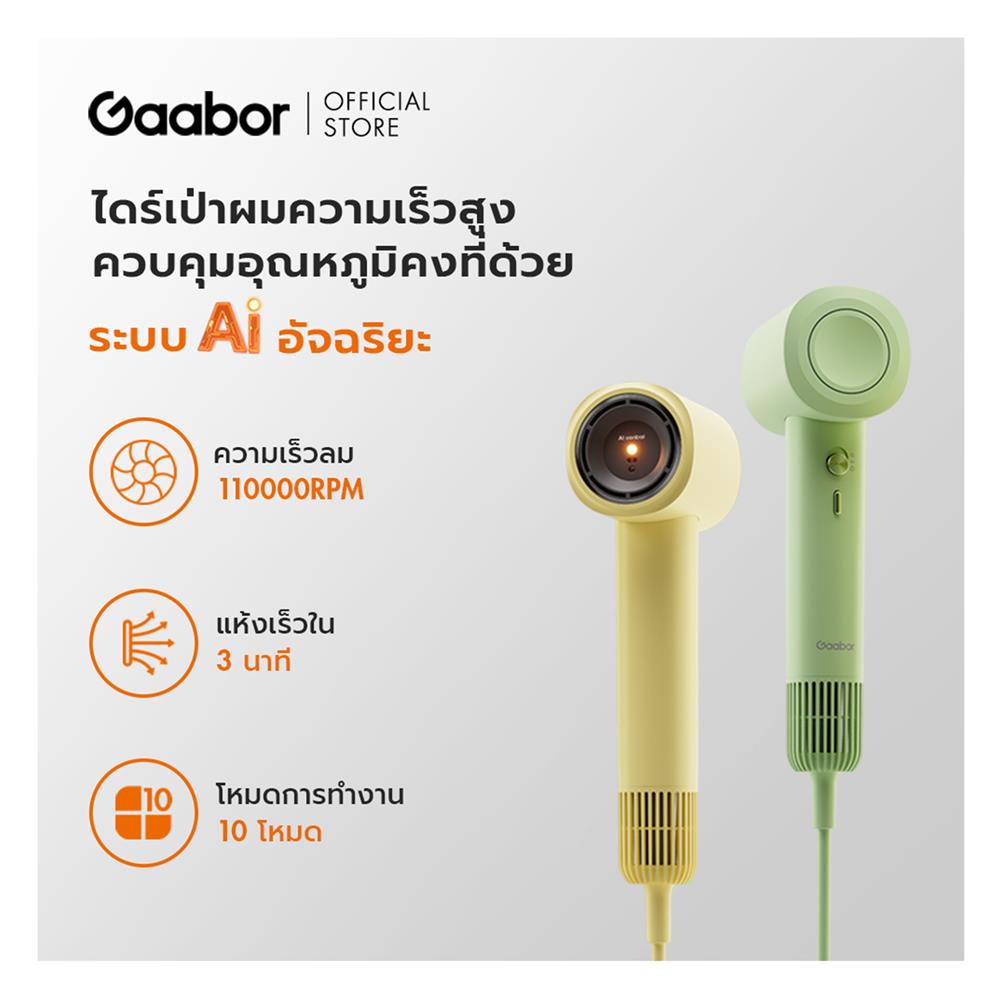 ไดร์เป่าผม GAABOR HD-MINI03B สีเขียว