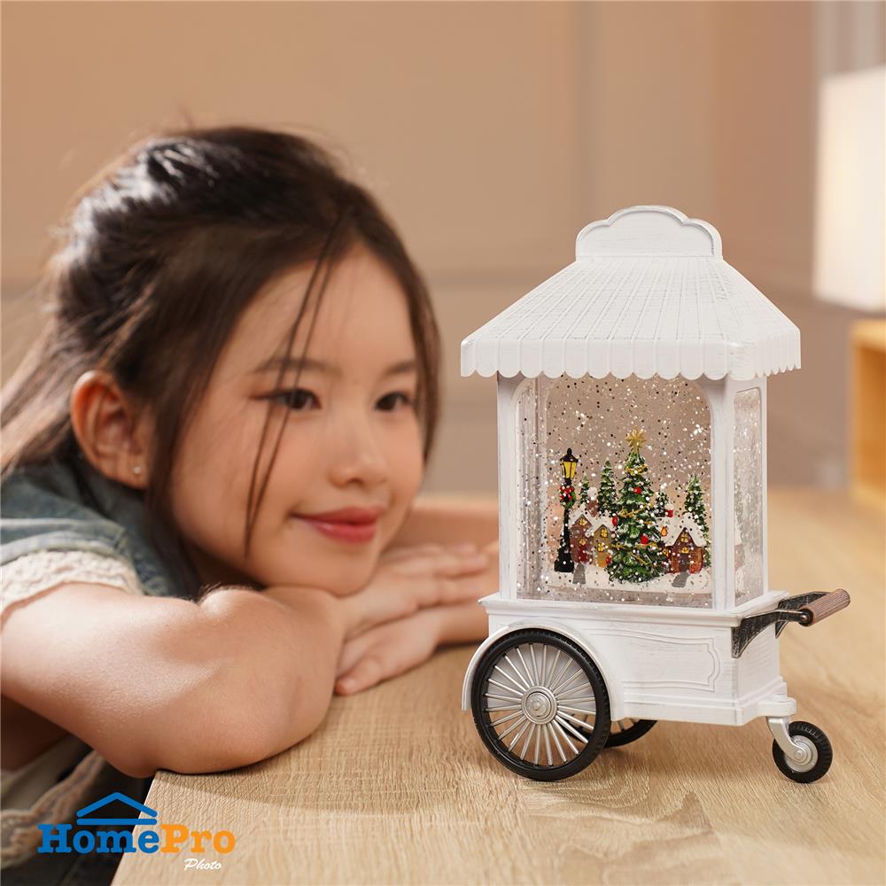 ของตกแต่งกล่องดนตรี CHRISTMAS CAB HOME LIVING STYLE 14x22 ซม. สีขาว