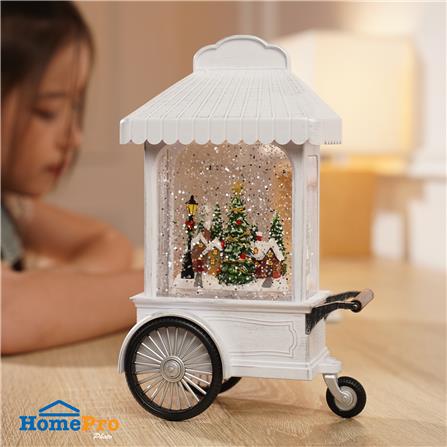 ของตกแต่งกล่องดนตรี CHRISTMAS CAB HOME LIVING STYLE 14x22 ซม. สีขาว_6