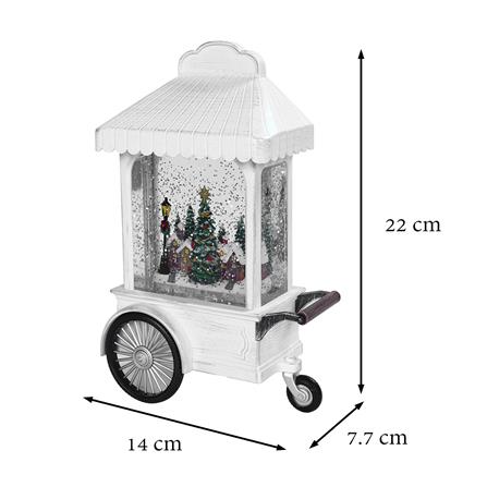 ของตกแต่งกล่องดนตรี CHRISTMAS CAB HOME LIVING STYLE 14x22 ซม. สีขาว_7