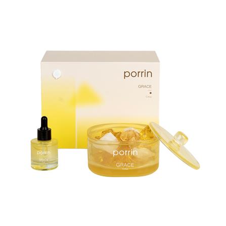 ชุดหินอโรม่าพร้อมน้ำหอม PORRIN GRACE 500 กรัม + 30 มล._0