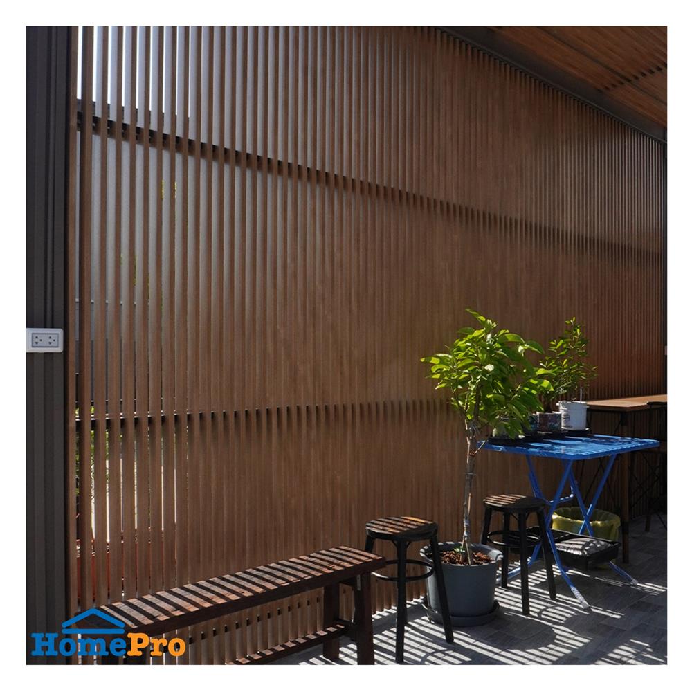 ระแนงเหล็กเคลือบลายไม้ ARON 4 นิ้ว สีวอลนัท