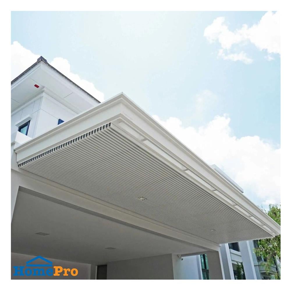 ระแนงเหล็กเคลือบลายไม้ ARON 4 นิ้ว สีขาว