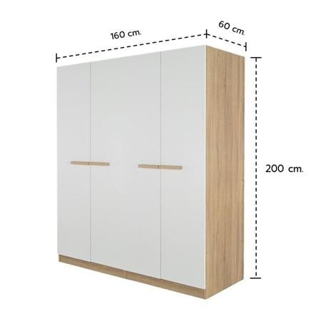 ชุดห้องนอน 5 ฟุต KONCEPT HANNIE 59064054 สีไม้อ่อน_8