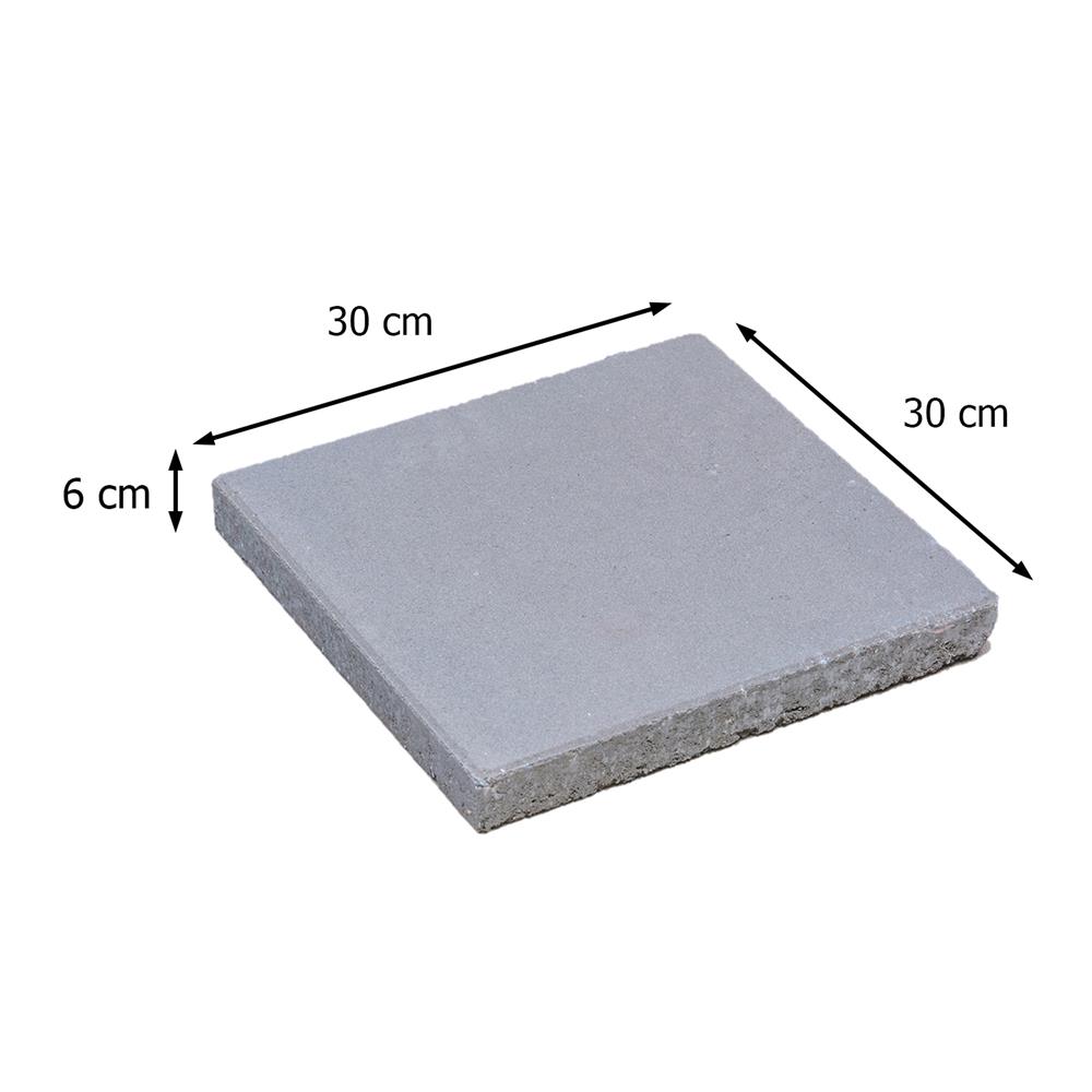 แผ่นทางเท้า แบบเรียบ ONGROUND 30x30x6 ซม. สีเทา