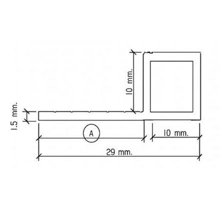 คิ้ว PVC เหลี่ยม TARA 10 มม. 2 ม. สีดำ_2