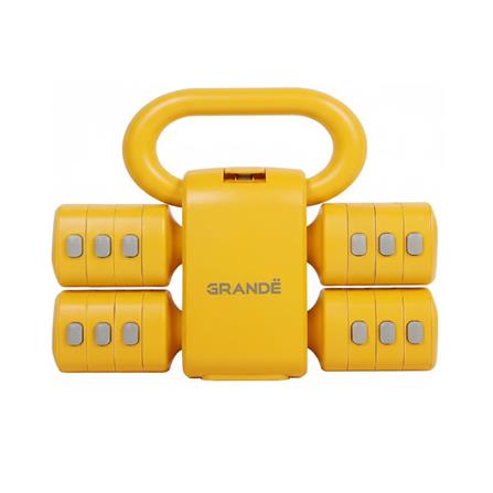 แคทเทิลเบลและดัมเบลปรับน้ำหนัก GRANDE 5 กก. สีเหลือง_0