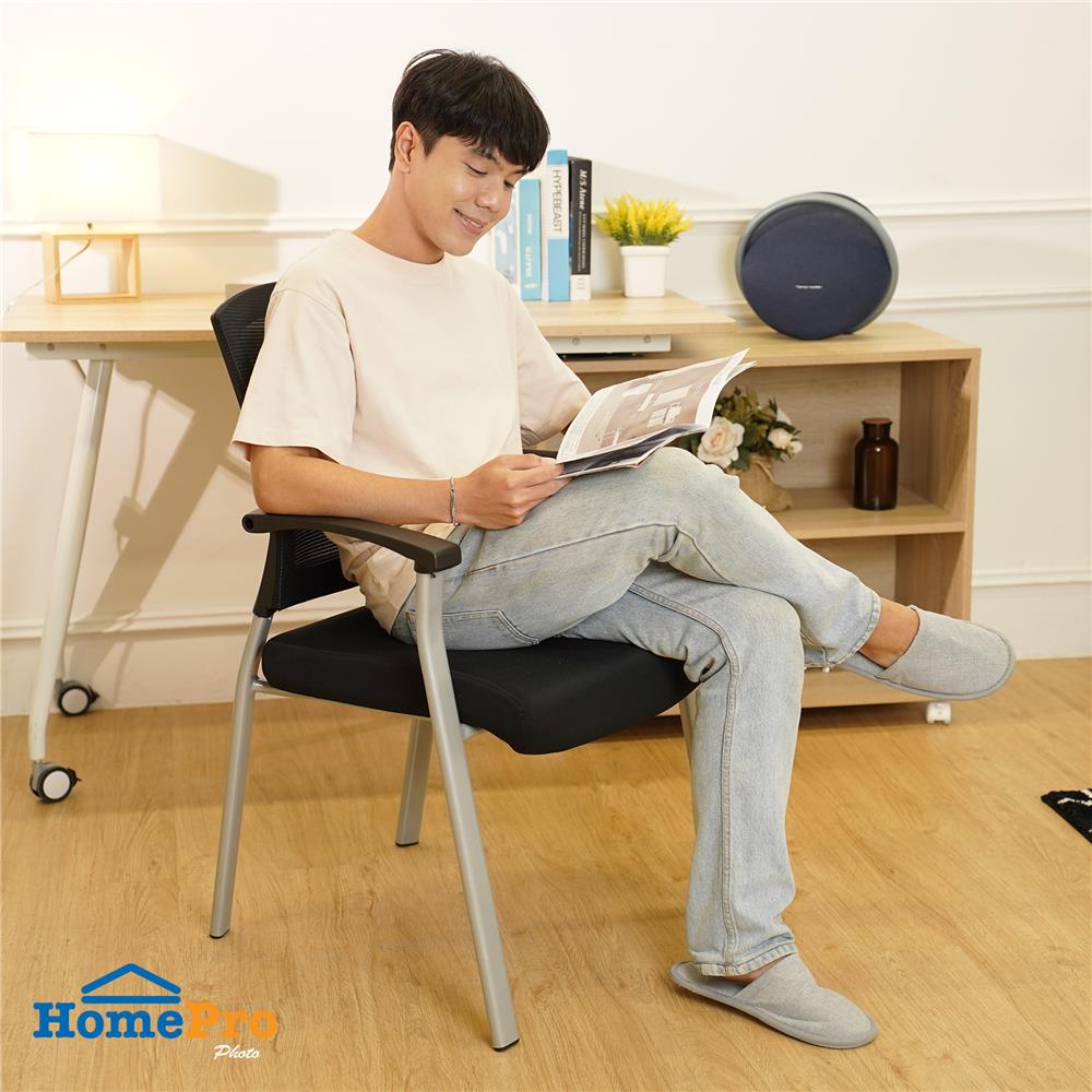 เก้าอี้รับรอง FURDINI LEO สีดำ