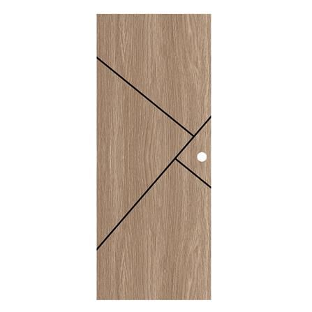 ประตูภายใน UPVC เจาะลูกบิด MODERNWOOD LMWNR012 80x200 ซม. สี BROWN WALNUT_0
