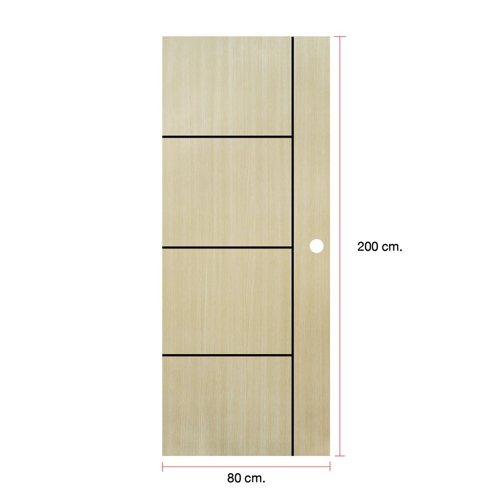 ประตูภายใน UPVC เจาะลูกบิด MODERNWOOD LMWNR003 80x200 ซม. สี TAN MAPLE