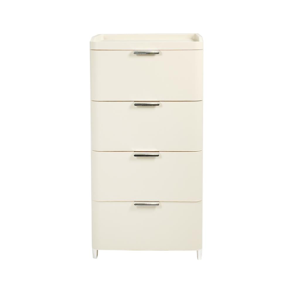 ตู้ลิ้นชัก 4 ชั้น STACKO LINNA 45x41x90 ซม. สีครีม