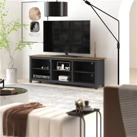 ตู้วางทีวี TOMATO HOME CAIRO 178 ซม. สีโอ๊ค/ดำ_3